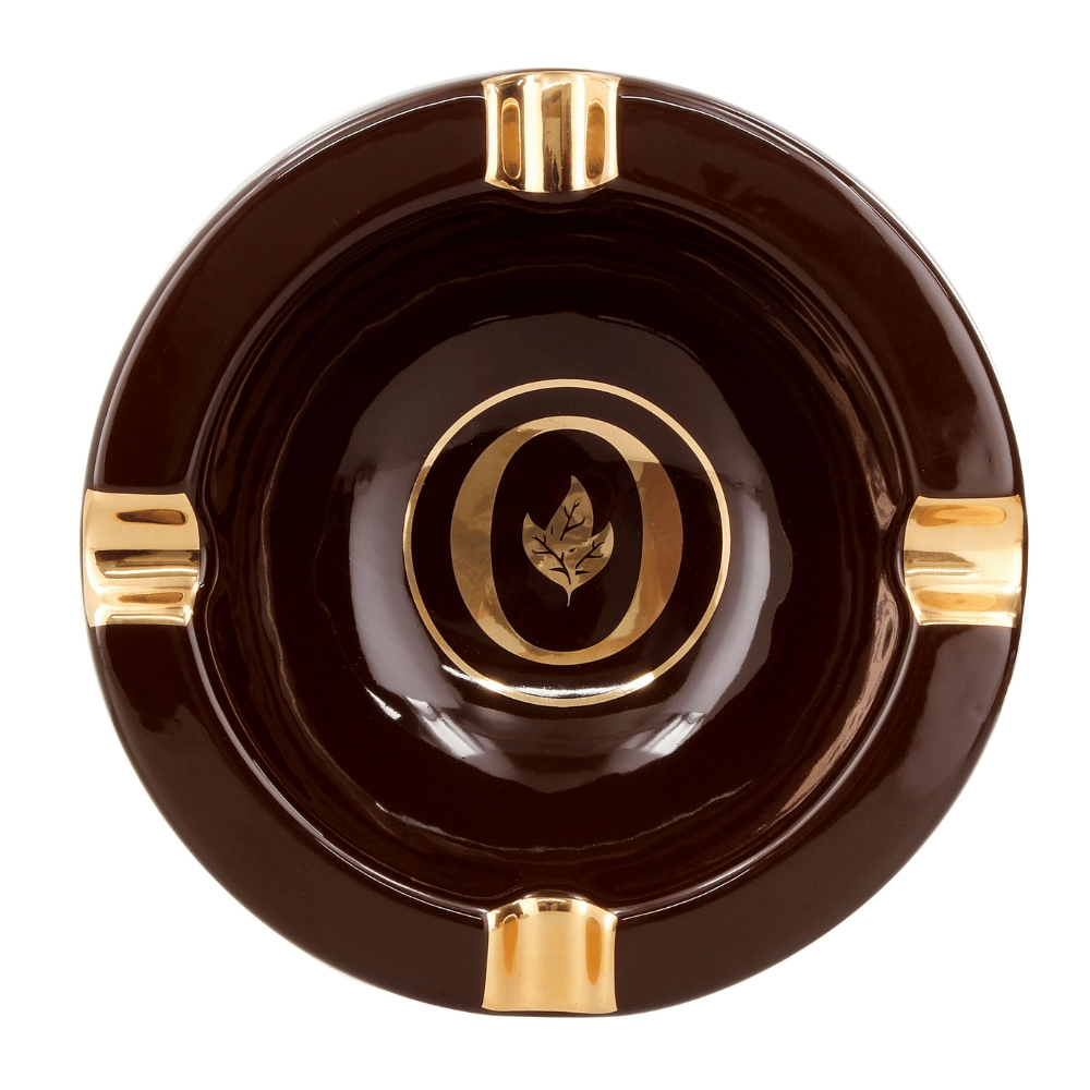 Oliva 4 Cigar Round Ceramic Ashtray
