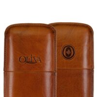 Oliva 3-Finger Leather Cigar Case